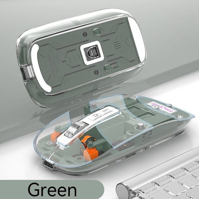 Souris Transparente Sans Fil Bluetooth, la Troisième Simulation d'Examen Souris Transparente Rechargeable