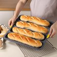 thumbnail image 5 of ERK 1Pcs Four Hole Silicone Bread Non Stick Homemade Bread Baking Easy To Demold French Bread Roll Suitable For Oven Baking Thermal Conductivity, 5 of 5