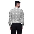 thumbnail image 2 of BESTMAN Long Sleeve Formal Shirt For Men Printed Button Down Cotton Men Shirts, 2 of 5