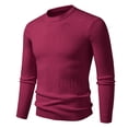 thumbnail image 1 of LIaqionyy Chandail pour Homme à Col Roulé, Chandail à Enfiler, Hauts Tricotés Automne Hiver, Chandail Chaud à Enfiler, Coupe Ajustée, Chandail de Base, M-3TG, 1 of 3