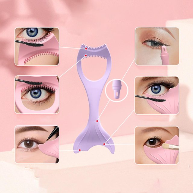 Pochoir Guide à Gabarit Multifonctionnel Réutilisable Rapide Assistant Aide Outil de Maquillage des Yeux pour Femmes Filles Débutantes