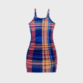 thumbnail image 2 of PatPat Family Matching Sets Preppy Style Plaid Panel Tee or Ruched Design Drawstring Side Bodycon Strap Dress, 2 of 5