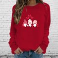 thumbnail image 2 of CEHVOM Womens Summer Shirts Round-Neck Long Sleeve Tops Printed Regular Blouse Clearance, 2 of 4