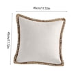 thumbnail image 3 of Fridja Beige Couch Pillow Covers 18x18 Inch, Soft Solid Color Retro Decorative Square Lightweight Practical Throw Pillow Covers Farmhouse for Sofa Living Room Bed, 3 of 6