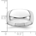 thumbnail image 2 of 925 Sterling Silver 8mm Half-Round Size 8 Band Ring, 2 of 2