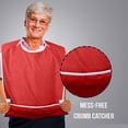 thumbnail image 4 of SLYNSHome Bavoirs pour Adultes avec Attrape-Miettes, Protège-Vêtements Lavable Réutilisable Imperméable pour l'Alimentation Bavoirs pour Adultes - Rouge, 4 of 6
