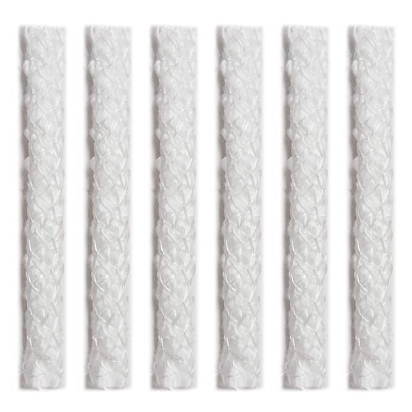 FIREFLY Fiberglass Tiki Torch Wicks - Made in USA - 1/2-inch x 6-inches for Tiki Torches - 6 Per Package