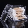 thumbnail image 2 of Zootealy New Acrylic Cotton Swabs Storage Holder Box Transparent Makeup Case Cosmetic Container, 2 of 7
