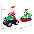 thumbnail image 4 of Occasions Christmas 12 Foot Inflatable Santa on ATV Pulling Tree, Penguin, 4 of 8