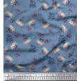 thumbnail image 1 of Soimoi Velvet Fabric Text,Floral & Eiffel Tower Architectural Decor Fabric Printed Yard 58 Inch Wide, 1 of 3