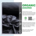 thumbnail image 2 of 100% Organic Cotton Queen Dark Gray Sheet Set | Percale Weave | 4 Piece | 300 Thread Count | GOTS Certified | Breathable Crisp Cool | Luxury Finish | Fits Upto 17" Deep Pocket Mattress | Sustainable, 2 of 8