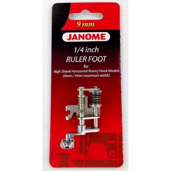 Janome Pied de Règle 1/4 Pouces" pour Modèles à Tige Haute (9mm Ou 7mm Largeur Maximale)