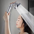 thumbnail image 1 of 360° Rotating Shower Head OneTouch Water Stop High Pressure Shower Nozzle Universal Easy Install Bathroom Upgrade, 1 of 8