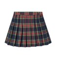 thumbnail image 1 of MeetoTime Girls Pleated Skirt Solid Color Plaid Printed Half Dress with Inner Lining 9-16 Years Children Clothes, 1 of 3