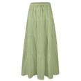 thumbnail image 4 of Women's Maxi Skirts Ruffle Tiered Flowy Swing Long Skirt Elastic Waist Drawstring Fashion Summer Beach Clothes (M, Green), 4 of 5