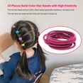 thumbnail image 1 of 10 Pièces Bandes de Cheveux Mélangés Extensibles Réglables Décoratif Haute Élasticité Titulaire de Queue de Cheval de Protection Filles Accessoires pour Enfants Vin Rouge, 1 of 5