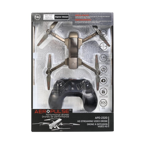 AeroPulse APD-2320 Drone de streaming vidéo HD- Noir