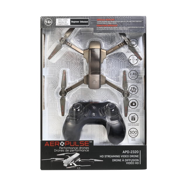 AeroPulse APD-2320 Drone de streaming vidéo HD- Noir