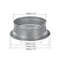 thumbnail image 2 of Unique Bargains Raccord de Conduit de 6 Pouces Bride Métallique Raccord Droit Bride de Tuyau Ronde Conduit de Ventilation, 2 of 5