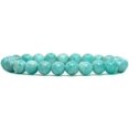 thumbnail image 1 of Natural Brazilian Amazonite Gemstone 8mm Round Beads Stretch Bracelet 7 Inch Unisex, 1 of 5