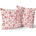 thumbnail image 2 of Red Grey Leopard Print Pillow Covers 16X16 Inch Watercolor Gray White Cheetah Decorative Pillow Cases Animal Square Throw Pillow Case Set of 2 Home Decor For Sofa Living Room Bedroom Bed Cushion, 2 of 5