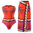 thumbnail image 1 of SDNall Bikini Ajusté Rétro à Imprimé Floral pour Femmes, Maillot de Bain une Pièce Aguichant pour Femmes avec Robe, 1 of 9
