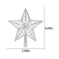 thumbnail image 3 of Christmas Tree Topperchristmas Hollow Star Tree Topper Christmas Decoration Holiday Tree Top Shatterproof Hollow Star Decoration Holiday Christmas Tree Decoration, 3 of 6