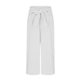 thumbnail image 4 of Men Solid Casual Pockets Outdoor Straight Type Elastic Waist Pants Trousers, 4 of 6