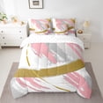 thumbnail image 2 of YST Gradient Abstract 7-Piece Comforter Set, Grey Beige Pink Bed in a Bag, King Size, 2 of 4