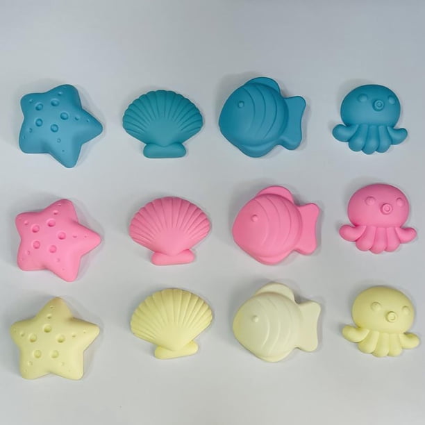 Ensemble Pliable de Seau et Pelle de Plage pour Enfants - Trousse de Jeu pour Bac à Sable 4 Pcs avec Râteau/moules, Jouets de Piscine Extérieurs Durables pour Garçons et Filles de