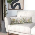 thumbnail image 4 of Spring Summer Rectangular Pillow Covers Set of 2 12x20 Inch Sage Green Leaves Plant Lumbar Pillow Cases Yellow Butterfly Floral Throw Pillows Ideal for Living Room Bedroom Outdoor Cushion Celebrat, 4 of 6
