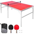 thumbnail image 1 of GoSports Mid-Size Indoor/Outdoor Table Tennis Game Set - Red, 1 of 5