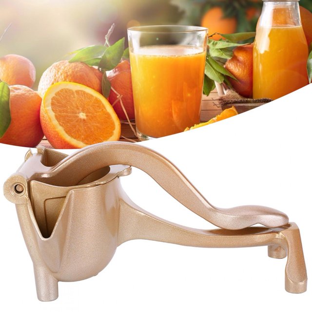 Household Fruit Juicer Lemon Squeezer, Manual Juicer, Aluminum Alloy For Home Fruit For Kitchen Vegetable Gold