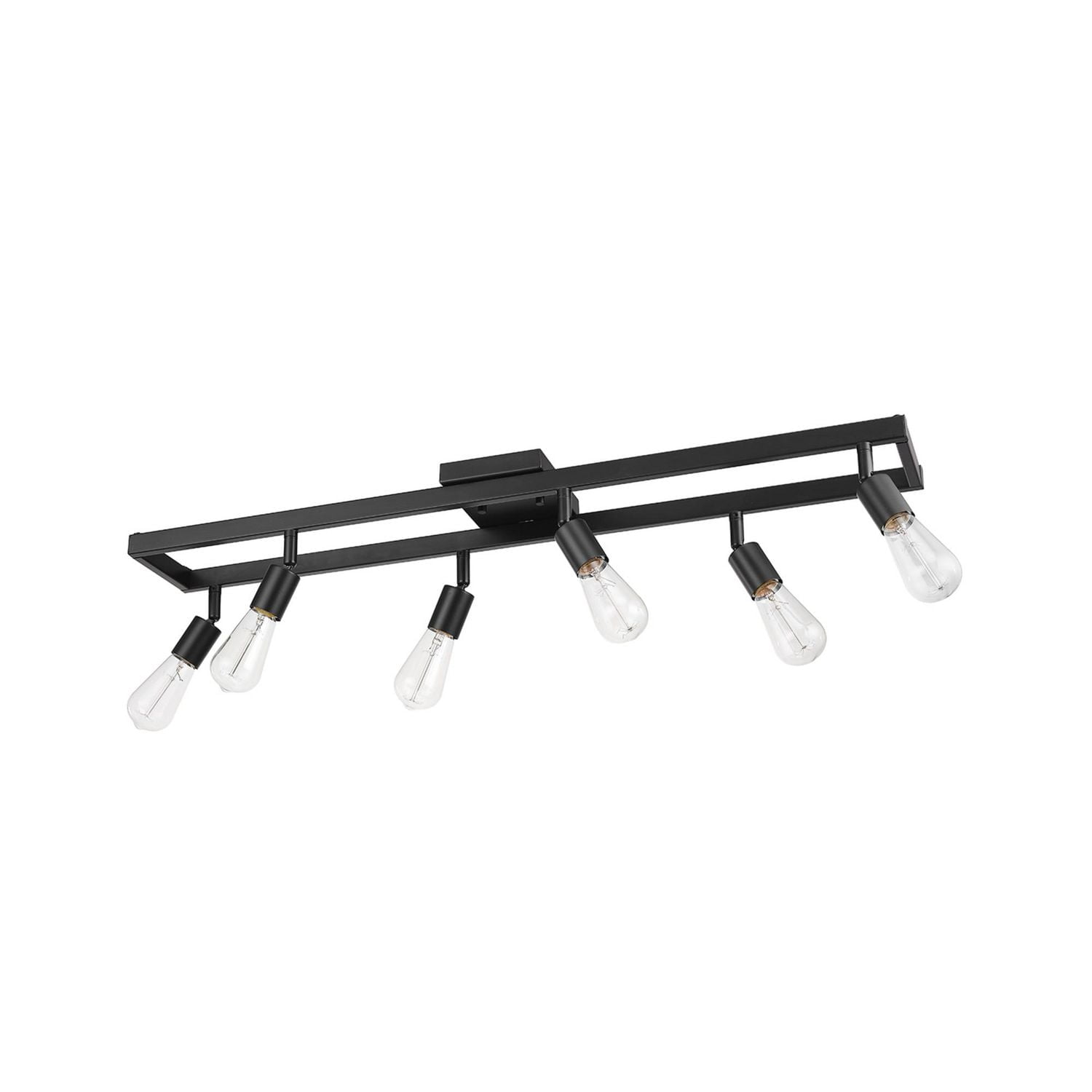 Globe Electric Weston 6-Light Track Lighting, Matte Black