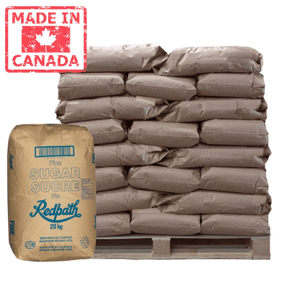 Redpath Sucre Fin Granulé en Vrac pour Services Alimentaires - 20 kg (63 Sacs/palette)