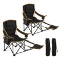 thumbnail image 1 of Goplus 2 PCS Folding Camping Chair with Footrest Adjustable Backrest Padded Cushion, 1 of 10
