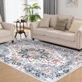 thumbnail image 1 of 5'3"x7'7" Vintage Area Rugs, Non-Slip Carpet Washable Rugs for Bedoom, Living Room Decor, Red 5x8, 1 of 8