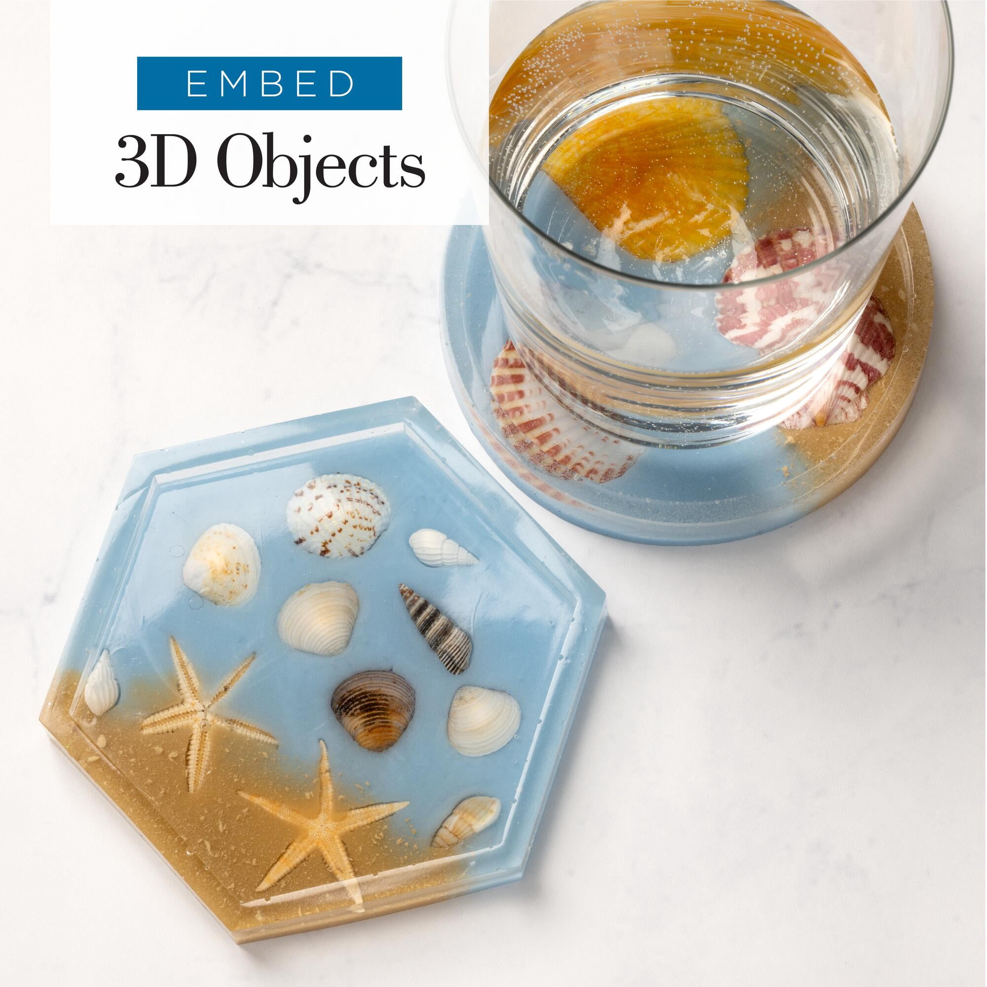 Moules en silicone pour sous-verres en résine Mod Podge, lot de 3