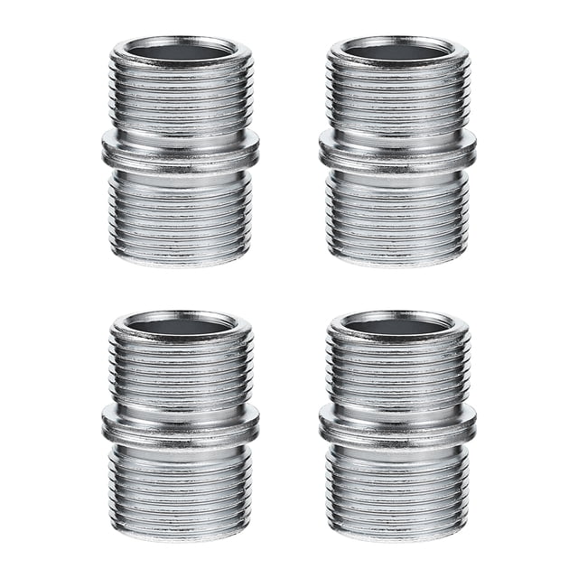 MasteelfCA DOITOOL 4pcs Carbon Steel Double Head Shelf Support Nut Rack Nut Connectors Replacement Storage Shelves Parts