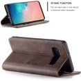 thumbnail image 3 of KOMI Wallet Case for Samsung Galaxy S10, Premium PU Leather Case Vintage Matte Wallet Flip Cover [Card Slots] [Magnetic Closure] Stand Function Folio Shockproof Full Protection for Galaxy S10 Coffee, 3 of 5