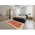 thumbnail image 4 of Ahgly Company Tapis d'Intérieur Rectangulaire Abstrait Rouge Tapis de Zone Abstrait, 2 Pieds x 4 Pieds, 4 of 6
