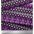 thumbnail image 2 of Soimoi Blue Moss Georgette Fabric Seamless Damask Fabric Prints By Yard 42 Inch Wide, 2 of 4