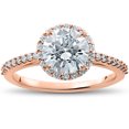 thumbnail image 1 of 1/3 ct Round Halo Diamond Engagement Ring Setting, 1 of 1