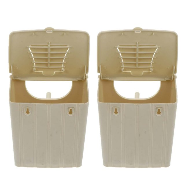 HLONK 2Pcs Plastic Bird Nest Box for Parakeet Budgie Cockatiel