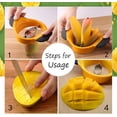 thumbnail image 4 of Mango Slicer Cutter Pitter with Stainless Steel Blade, Mango Pit Remover Tool with Grip Handle, 4 of 7