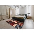 thumbnail image 4 of Ahgly Company Tapis d'Intérieur Carrés Abstraits Brun Amande Foncé, Tapis de Zone Abstraits, 3 Pieds Carré, 4 of 6