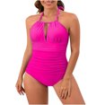 thumbnail image 1 of Ersazi Women's Solid Color Quick Drying One-Piece Swimsuit (XXL), 1 of 8