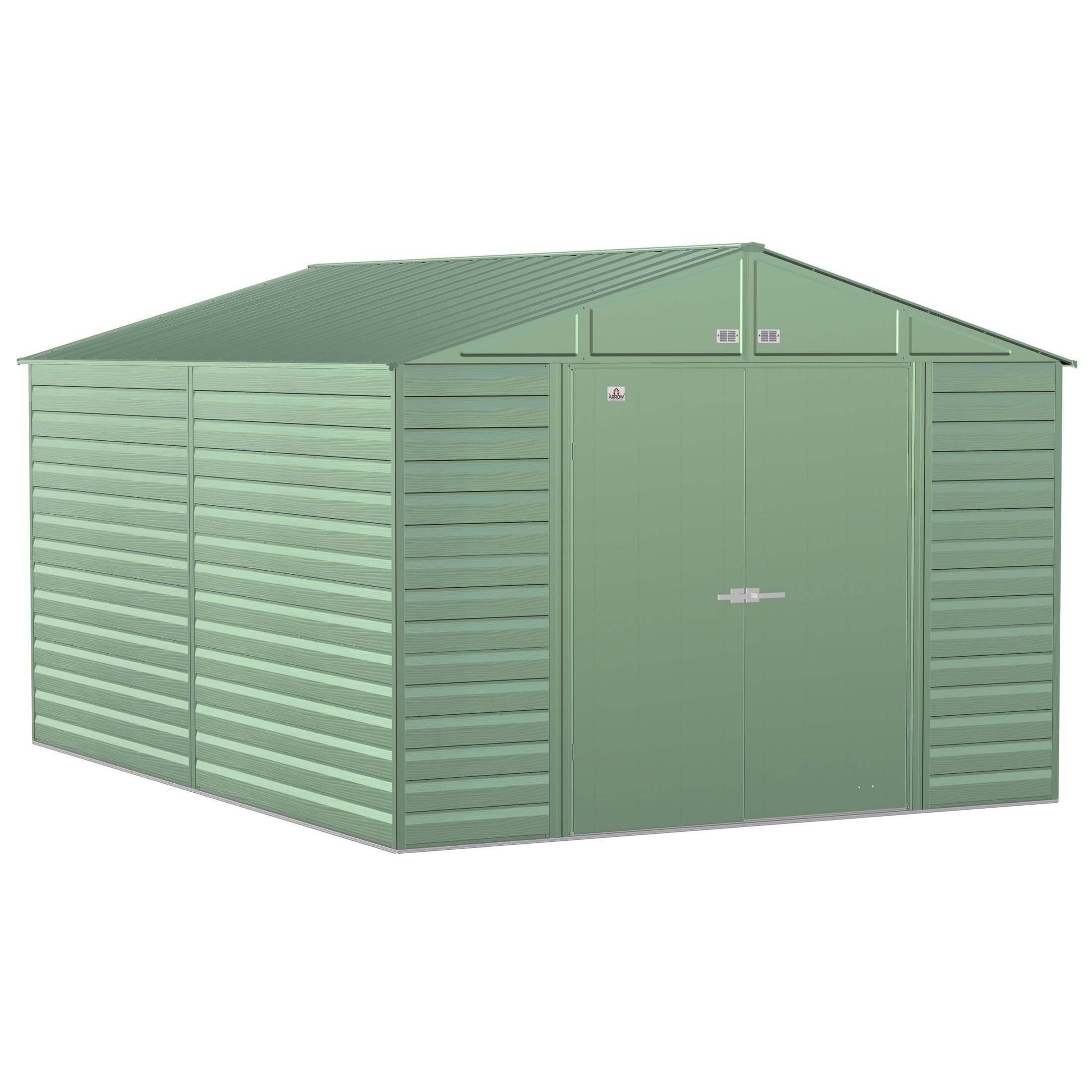 Arrow Select 10 x 14 x 8 ft Sage Green Steel Storage Shed