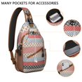 thumbnail image 3 of Rustic Style Bohemian Sling Backpack for Travel, Vintage Inspired Lightweight Crossbody Hiking Shoulder Daypack, 3 of 6