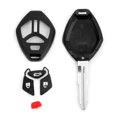 thumbnail image 3 of Coque de Clé Télécommande Étui 3+1 Boutons Plastique Noir Durable Voiture Télécommande Intelligente Porte-Clés Compatible avec Mitsubish, 3 of 8
